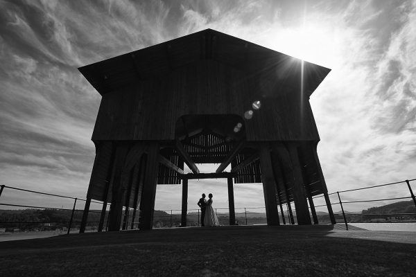 Fotografía de Boda Panorámica a contraluz.